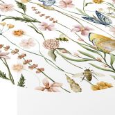 Wandbild Frühlingswiese mit Schmetterlingen - UN Designs - Alu-Dibond - Rund 