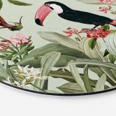Wandbild Tukan im Dschungel-Paradies - UN Designs - Alu-Dibond - Rund 