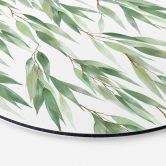 Wandbild Zweige mit grünen Blättern - UN Designs - Rund - Alu-Dibond 