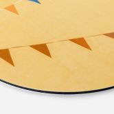 Wandbild Mexikanische Flaggen - Alu-Dibond Rund - Zwart 