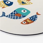Alu-Dibond Kubistika - Bunte Fische - Rund 