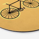 Alu-Dibond Kubistika - Fahrrad Liebe - Rund 