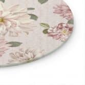 Glasbild Dahlien Shabby Chic Rosa - Bloomery Decor - Rund 