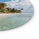 Glasschilderijen Palm Beach in de Zuidzee - Colombo - Rond 
