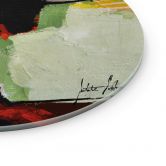 Glasbild Formen und Struktur - Fedrau - Rund 