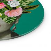 Glas billede Frida Floral - Frida Floral Studio - Rund 