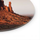 Glas billede Klippeformation i Monument Valley - Hugonnard - Rund 