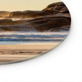 Glasbild Strandküste bei Sonnenaufgang in Afrika - Hugonnard - Rund 