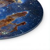 Glasbild James Webb Telescope - Pillars of Creation - Rund 