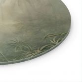 Glasschilderijen Mystiek regenwoud in de mist - Ms Tiff - Rond 