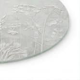 Glasbild Pflanzen in Weiß im modernen Design - Ms Tiff - Rund 