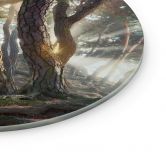 Glasbild Heiliger Kiefernwald - Ryu - Rund 