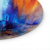 Glasbild Kontrast aus Eis und Glut - Schmucker - Rund 