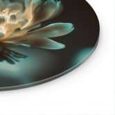 Glas billede Lysende blomsterhjerte - Treechild - Rund 
