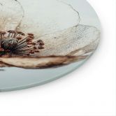 Glasbild Trockenblüte Beige Naturpoesie - Treechild - Rund 
