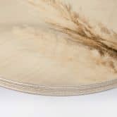 Holzbild 1X Studio - Gebundenes Pampasgras - Rund 
