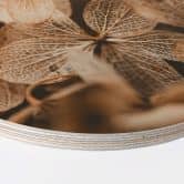 Tableau sur bois Annie - Fleurs délicates - Rond 