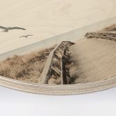 Holzbild Blick auf die Ostsee - Rund 