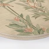 Holzbild Tropischer Wald mit Kakadus - Bloomery Decor - Rund 