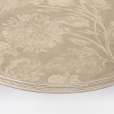 Holzbild Wildblumen in Kreide-Optik Beige - Bloomery Decor - Rund 