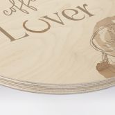 Holzbild Coffee Lover - Rund 