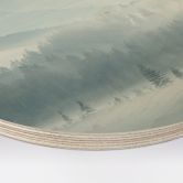Holzbild Neblige Waldlandschaft im Herbst - Eisenmann - Rund 