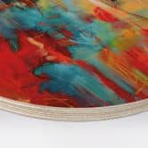 Holzbild Farbenfrohes Chaos - Fedrau - Rund 