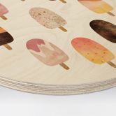 Tableau sur bois rond Fredriksson - Variation de glace 