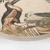 Wandcirkel Hout Tropisch bos met toekan - Haase 