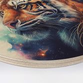 Holzbild Heine - Tiger im Sternenhimmel - Rund 
