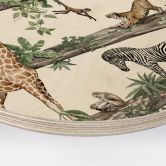 Holzbild Afrikanische Tiere im Dschungel - Kikki Belle - Rund 