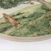 Holzbild Kikki Belle - Bären und Bienen - Rund 