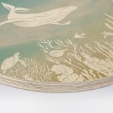 Holzbild Unterwasserwelt-Paradies - Ombre - Kikki Belle - Rund 