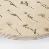 Holzbild Wiesenromantik mit Feldblumen - Kikki Belle - Rund 
