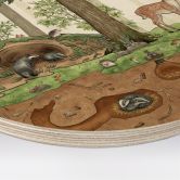 Holzbild Wimmelbild Waldtiere - Kikki Belle - Rund 