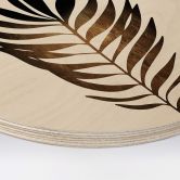 Wandcirkel Hout Kubistika Golden Leaf 