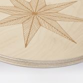 Holzbild Geometrischer Goldstern - Magnusson - Rund 