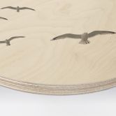 Holzbild Möwen am Himmel - Rund 