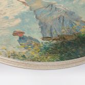 Holzbild Monet - Frau mit Sonnenschirm - Madame Monet und ihr Sohn - Rund 