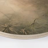 Holzbild Mystischer Regenwald im Nebel - Ms Tiff - Rund 