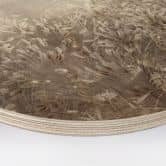 Holzbild Pampasgras und Gräser in Beige - Ms Tiff - Rund 