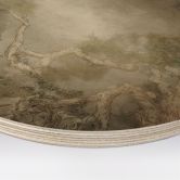 Holzbild Wald mit Blick in die Baumwipfel - Ms Tiff - Rund 