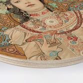 Tableau sur bois rond Mucha - Moet et Chandon 
