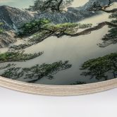 Holzbild Kiefernwald im Huang Shan Gebirge - NingYun Ye - Rund 