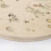 Wandcirkel Hout Sweet Animals and Stars 
