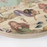 Holzbild Magisches Unterwasserreich der Meerjungfrauen - Oliver Robins - Rund 
