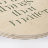 Houten Wanddecoratie Do The Things That Matter - Prints by Ayleen - Rond 