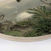 Tableau sur bois rond Sir Edward - Réserve des singes 