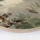 Holzbild Sir Edward - Tiger in den Tropen - Rund 