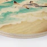 Holzbild Möwen am Strand - SpaceFrog Designs - Rund 